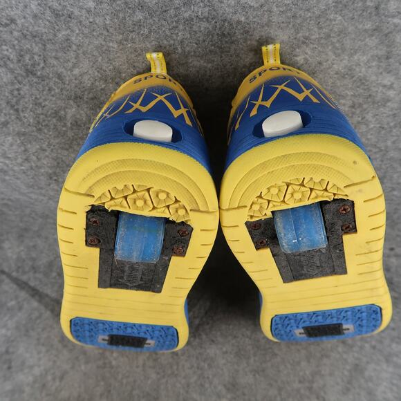 Casual Shoes Mens 8.5 Wheeled Sneakers Yellow Blue Sport Active Skate Roll - Picture 10 of 11